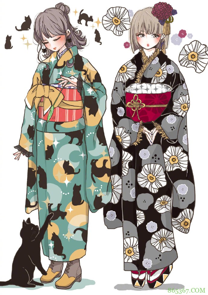 同人推荐:和服版的美少女战士好美啊,造型太华丽了