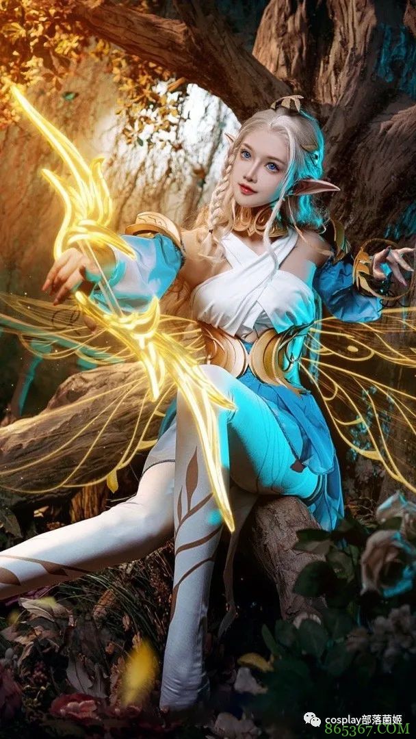 cos:王者荣耀腿子精灵艾琳cos正片@露兒大魔王,抱回家