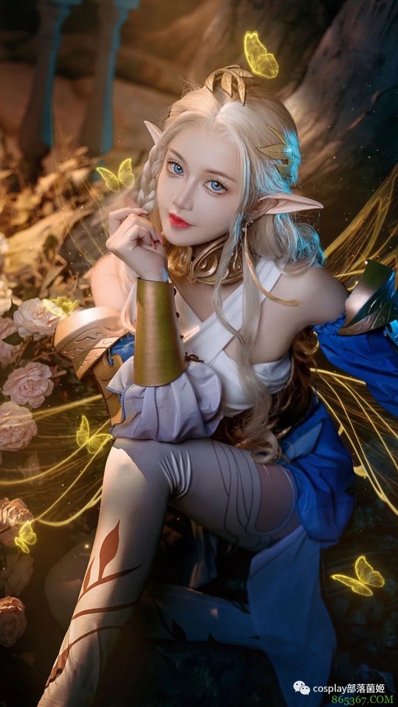 cos:王者荣耀腿子精灵艾琳cos正片@露兒大魔王,抱回家