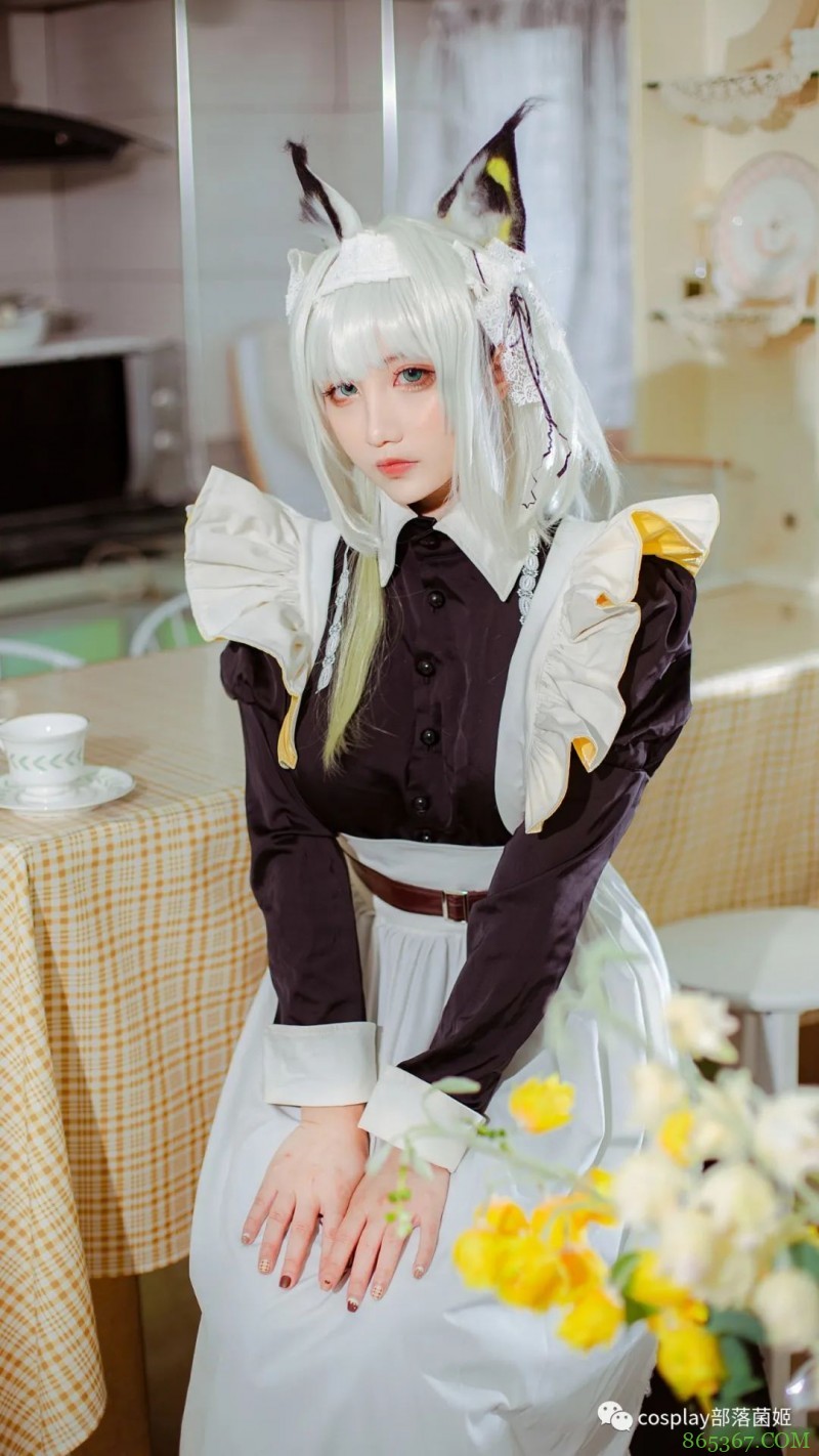 cos：明日方舟女仆凯尔希cos正片@九曲