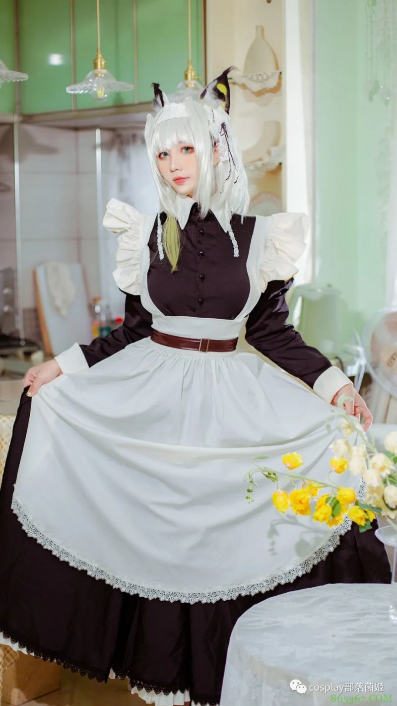 cos：明日方舟女仆凯尔希cos正片@九曲