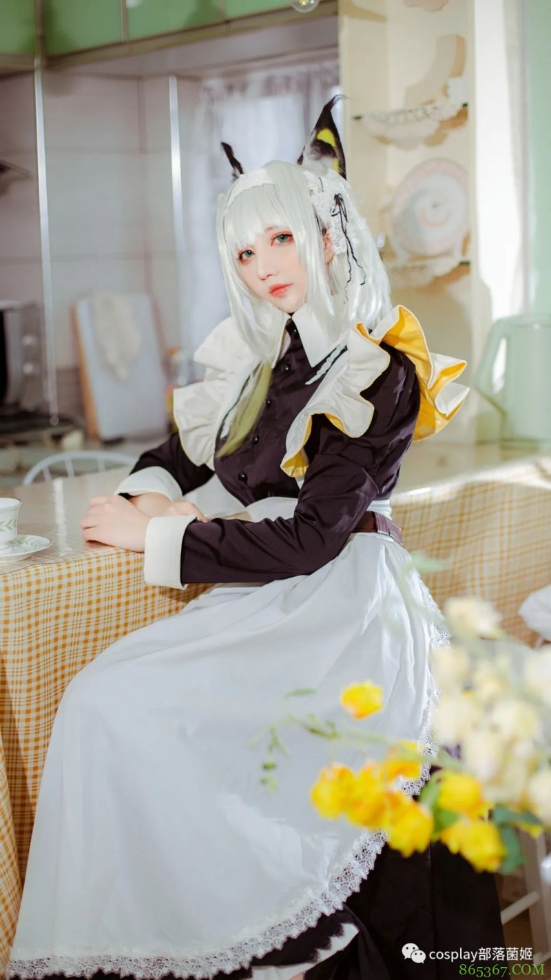 cos：明日方舟女仆凯尔希cos正片@九曲