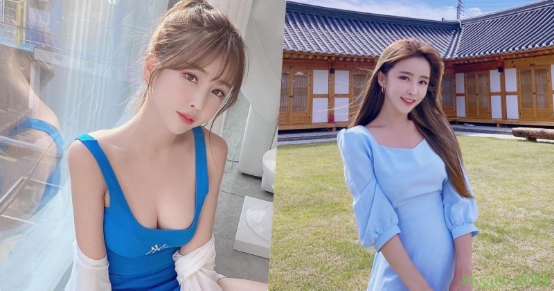 爱穿蓝色紧身衣的「火辣童颜妹」,过生日时转换「性感成熟风」!