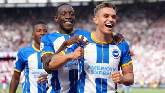 大发体育-布莱顿2-0战胜西汉姆联,大发助力你的致富之路!