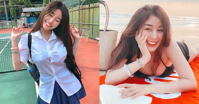 爆紅到韓國！「越南學生妹」Chin仙氣爆棚！酥胸太有料…襯衫、衣服都變形