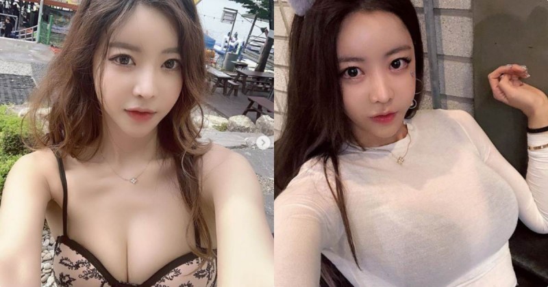 性感辣妹「soribaby」最愛爆乳誘惑，透視的黑色內衣超引遐想…