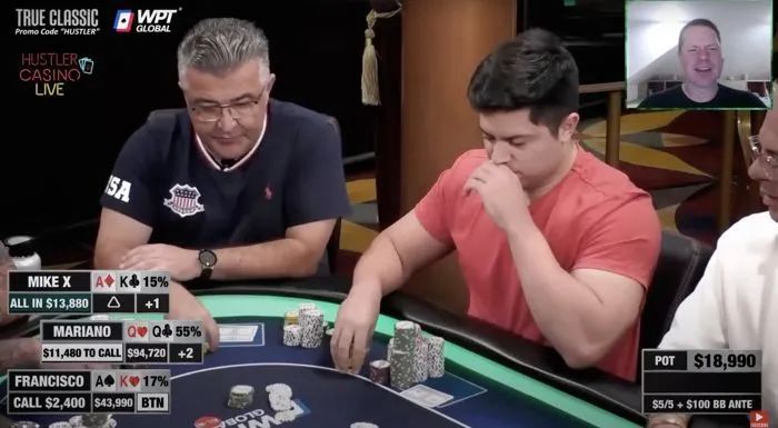 【EV扑克】牌局分析:QQ被两家AK夹击,谁能笑到最后