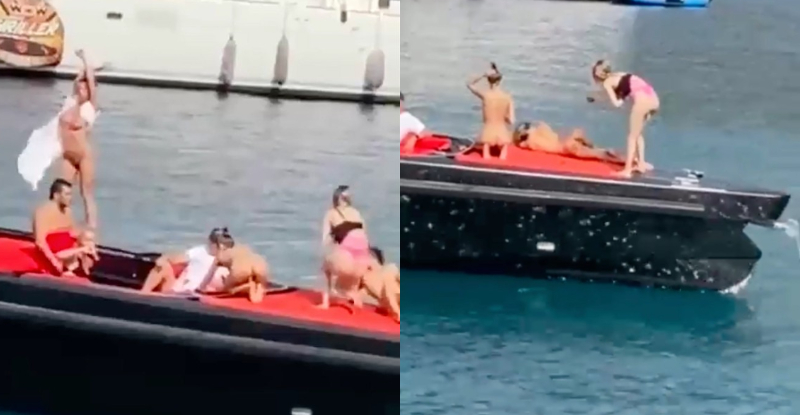 出事啦！ 6女2男不甩防疫禁令開遊艇趴　甲板上裸身嗨玩「人與人的連結」