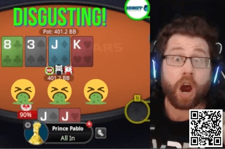 【EV扑克】趣闻 | BAD BEAT – 这是年度最疯狂的线上扑克手牌吗?