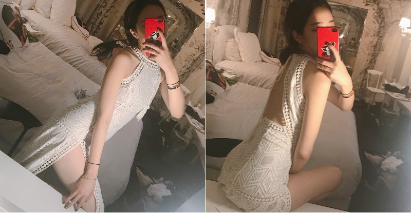 捕獲天菜！戀愛系正妹「鏤空睡衣」大露春光…逆天長腿若隱若現太銷魂！