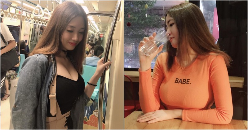 捷運站發現「超胸上班族」飽滿畫面有夠強大！霸氣的「中路視角」太犯規啦…