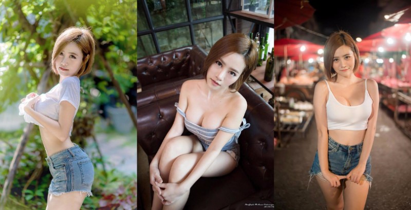 「雪白嫩乳」上下跳動！「巨乳正妹」乳浪深溝的魔力沒有男人擋得住！