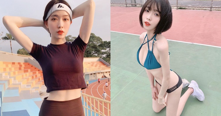 這樣太危險！「台灣最正體育老師」穿比基尼坐球場…辣曬「白皙深溝」讓人心跳加速