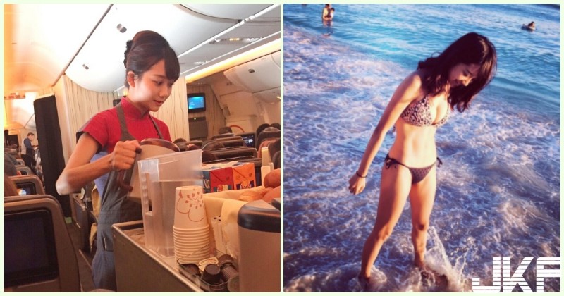 華航正妹「海灘福利」香豔美乳太犯規！制服裡隱藏的「大胸器」畫面好害羞…