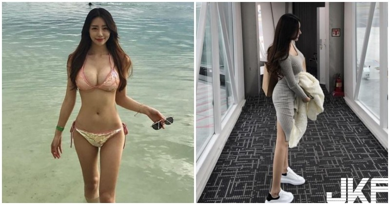 九頭身正妹海邊解放「渾圓巨乳」！「兇猛奶量」看了口水狂流啊！