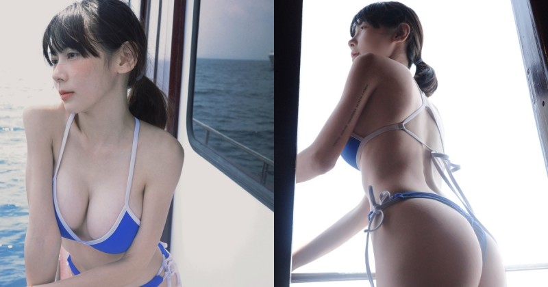 這是可以免費看的嗎？短髮女神「Abbie郭郭」普吉島泳裝太辣狂秀「圓潤蜜桃」！