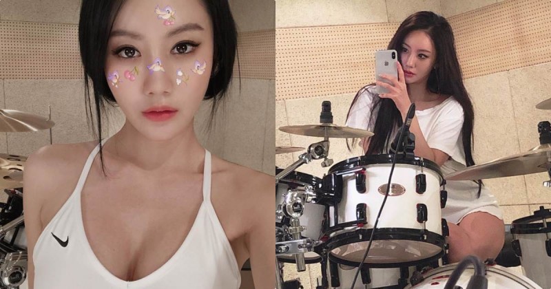 火辣爵士鼓正妹「演出時下衣失蹤」，惹火美尻形狀太養眼！