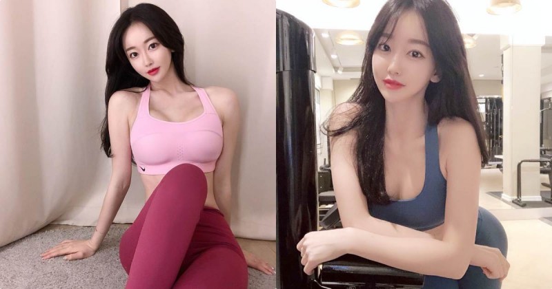 天菜！IG超優質「美胸健身長腿妹」，運動時胸前深溝曝光了！