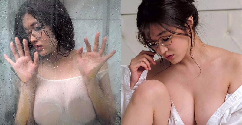 小心呀！軟嫩「OL眼鏡孃」褪去白襯衫露出渾圓巨乳　兩球G奶炸裂玻璃！