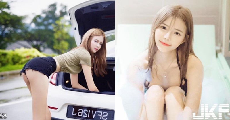 整理後車廂也要「技術走光」！氣質正妹「熱褲過短」，屁股蛋「兩片小肉肉」跑出啦！