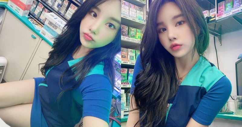 超商長腿系店員「白皙曲線」好迷人，結帳時客人都狂瞄「火辣S級身材」！