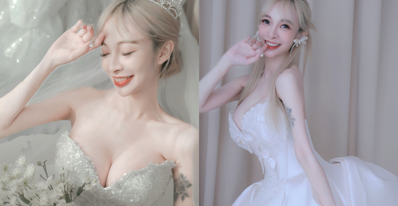 爆乳新娘「嵐芯語」七夕送福利，「傲人車燈」全民都想娶回家！