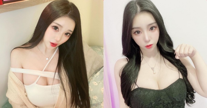 電眼正妹「冰熙」平口裝胸前超偉大，性感的「白嫩視角」太誘人！