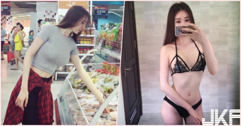 大賣場又見「長腿美乳奶妹」逆天身材好犯規！超白嫩「乳能量」引網友瘋傳…