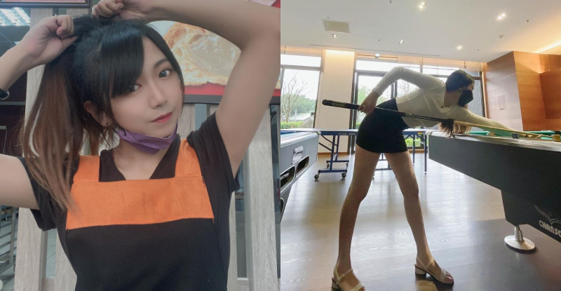 波蘿油女店員下班「提臀推杆」超性感，「火燙玉腿」讓網友超想單挑