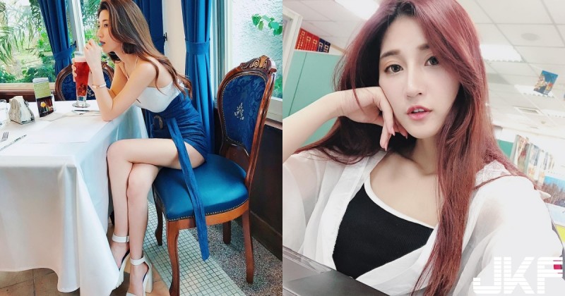 腿太長收不進桌底～正妹作家「小乖」長腿不太乖，這樣隔壁桌完全無法專心吃飯吶～