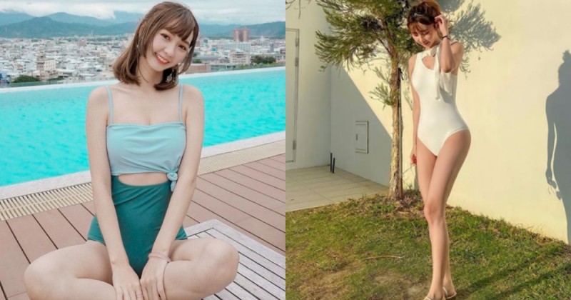 童顏美乳的「美女平面設計師」太強啦！精緻小臉＋修長美腿穿泳裝全秀出來！