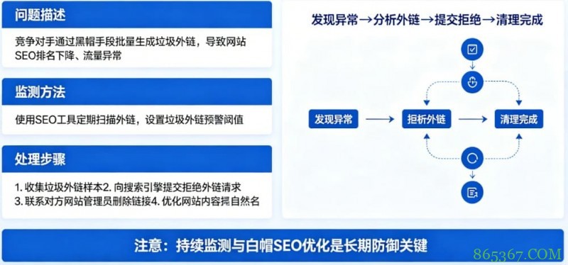 博彩平台的“负面SEO”防御:竞争对手恶意刷垃圾外链怎么办?