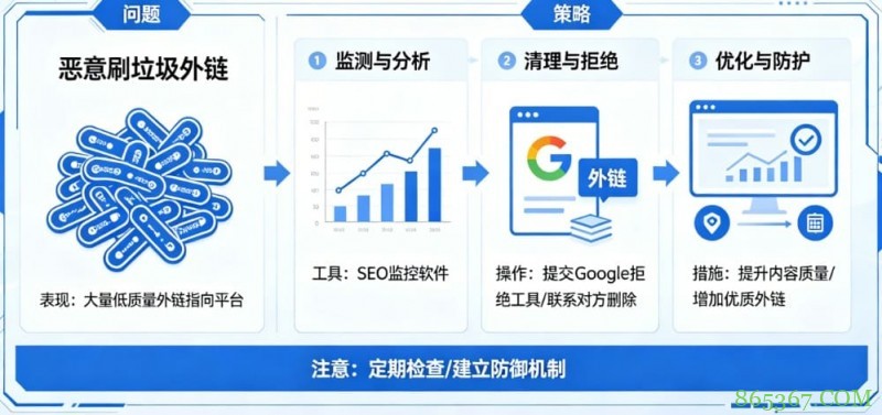 博彩平台的“负面SEO”防御:竞争对手恶意刷垃圾外链怎么办?
