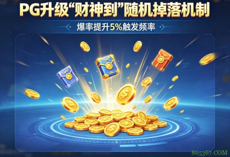 PG升级“财神到”随机掉落机制，爆率提升5%触发频率。