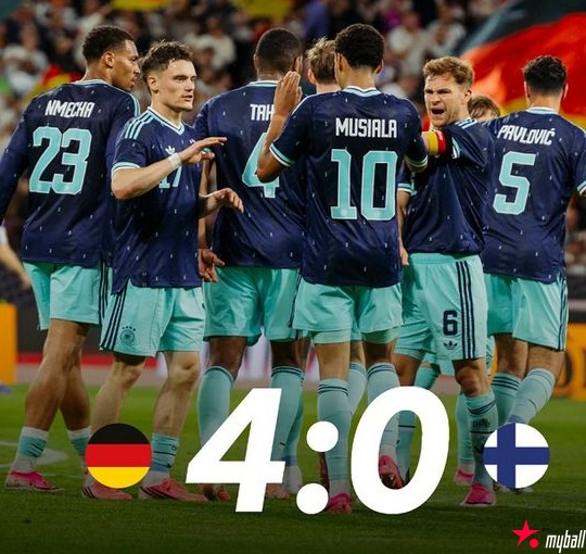 迈博体育 热身赛:德国4-0大胜芬兰,翁达夫2射1传独造3球后伤退