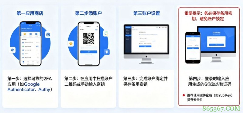 如何设置高强度的账户二次验证(2FA)