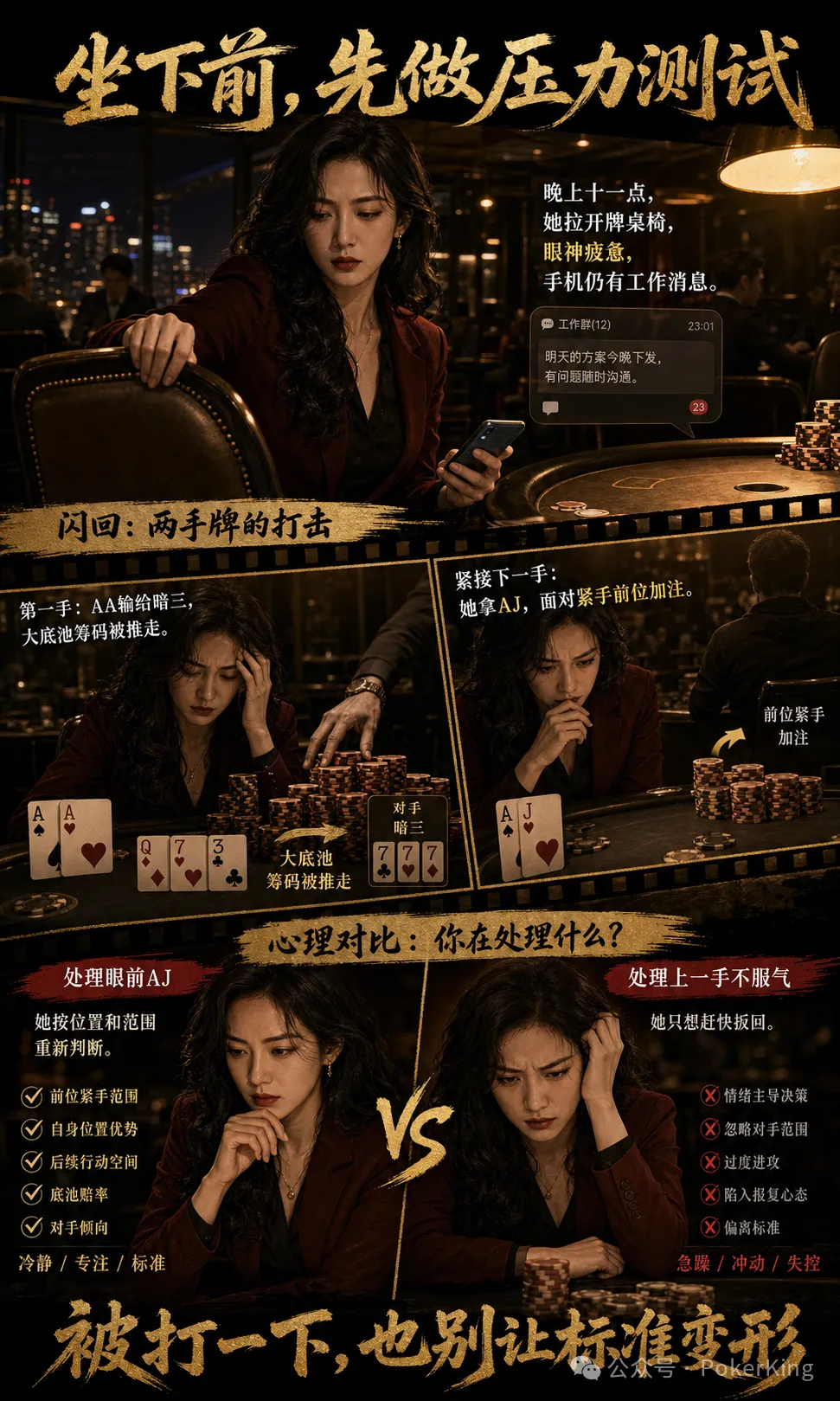 【EV扑克】坐下前问自己一句：第一手输大底池，下一手还能重新判断吗？