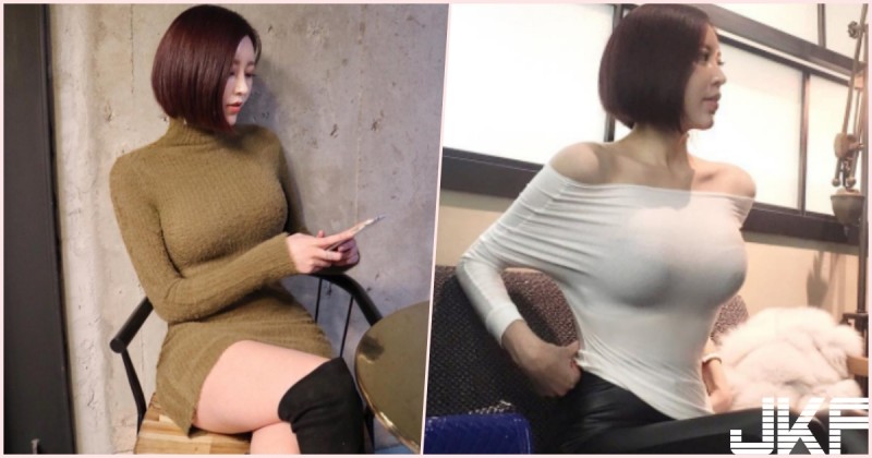 好兇爆！「餐廳巨乳妹」邪惡視角逼死人！超犯規「挺胸畫面」整顆都快衝出來…