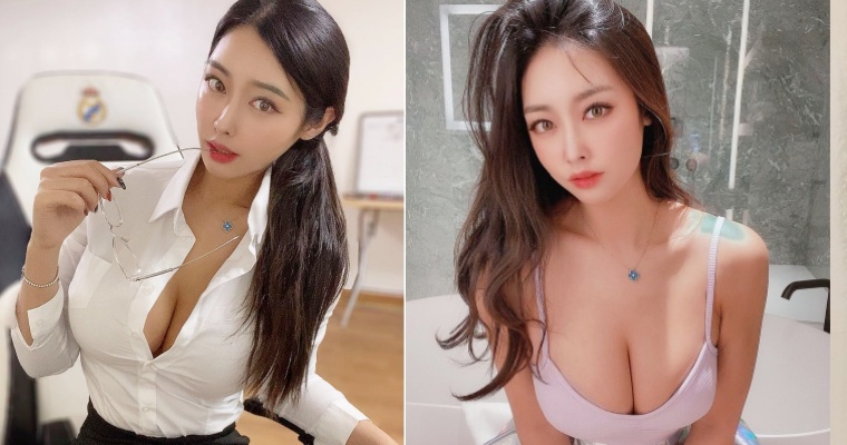 誘惑系辣模 Eunhye「低胸福利」放好放滿！身體微微一傾，事業線深不可測